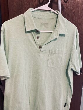 Patagonia Light Green Short-Sleeve Polo with Chest Pocket